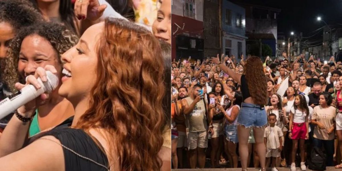 Mari Fernandez surpreende público e faz show surpresa em bar de Salvador