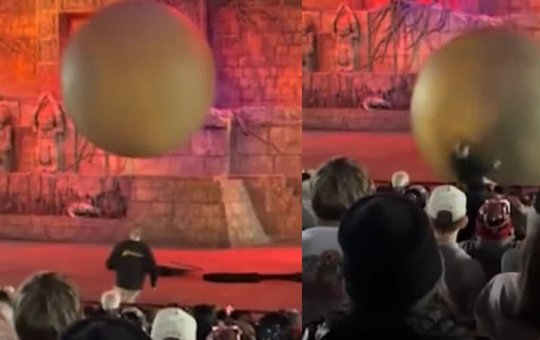 Funcionário da Disney salva público ao se colocar na frente de bola de 180kg