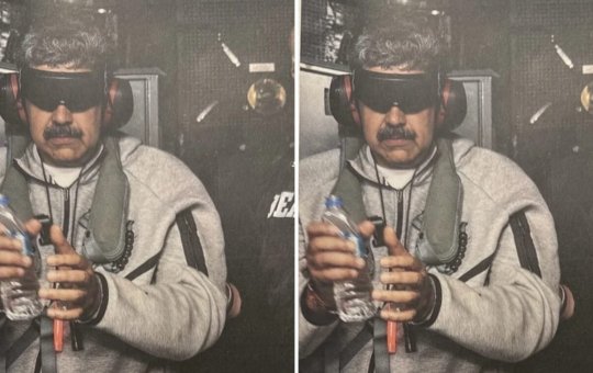 Donald Trump publica foto de Nicolás Maduro capturado com olhos e ouvidos tampados