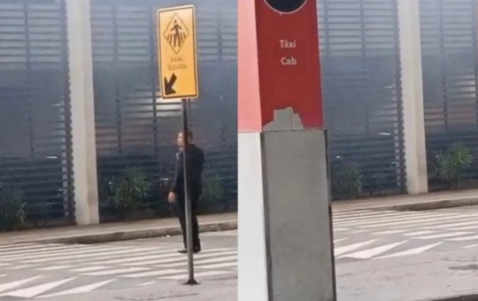 Carro pega fogo em estacionamento do Aeroporto de Salvador e causa susto