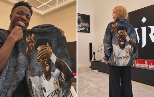 Virginia ganha presente personalizado com rosto de Vinícius Jr. e se derrete: 'Que perfeição'