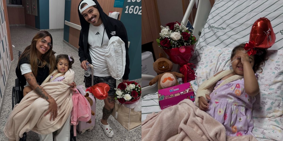 Filha de Tays Reis e Biel passa por cirurgia após cair de pula-pula