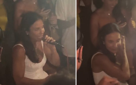 Ivete Sangalo surpreende moradores e turistas ao participar de roda de samba em Trancoso