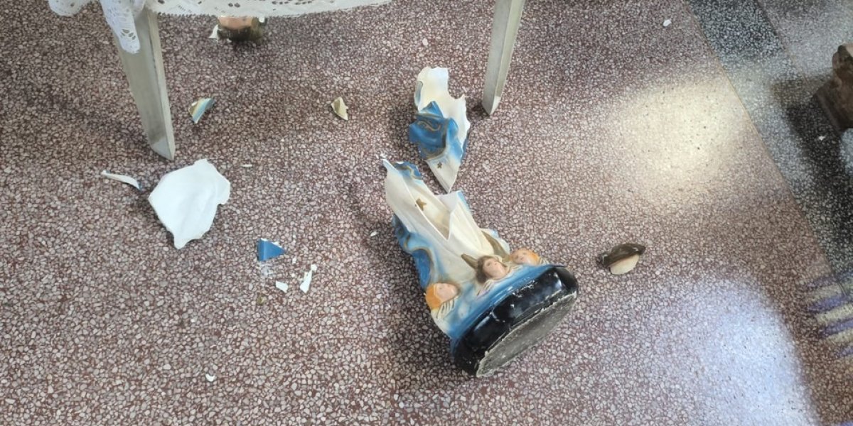 Mulher é detida após quebrar imagem de Nossa Senhora dentro de Igreja em Pernambuco