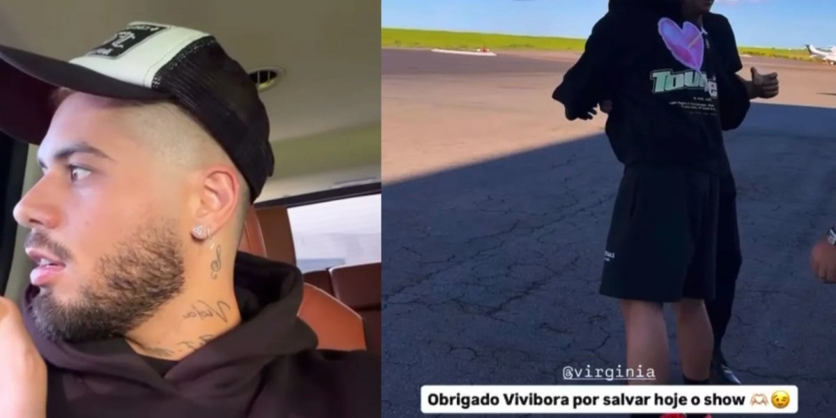 Avião de Zé Felipe sofre pane e cantor segue viagem em jatinho de Virgínia: “Obrigado, Vivíbora”