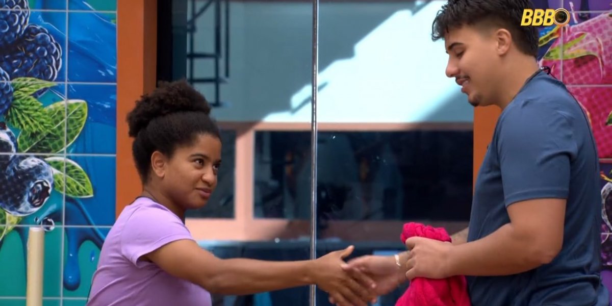 Milena não fala com brother no BBB 26 e dispara: 'Homem casado não cumprimenta mulher'