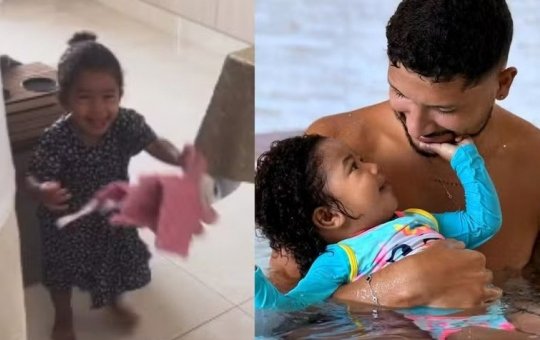 Yuri Lima encanta ao mostrar reação da filha Nala ao recebê-lo em casa: “A minha cura de tudo”