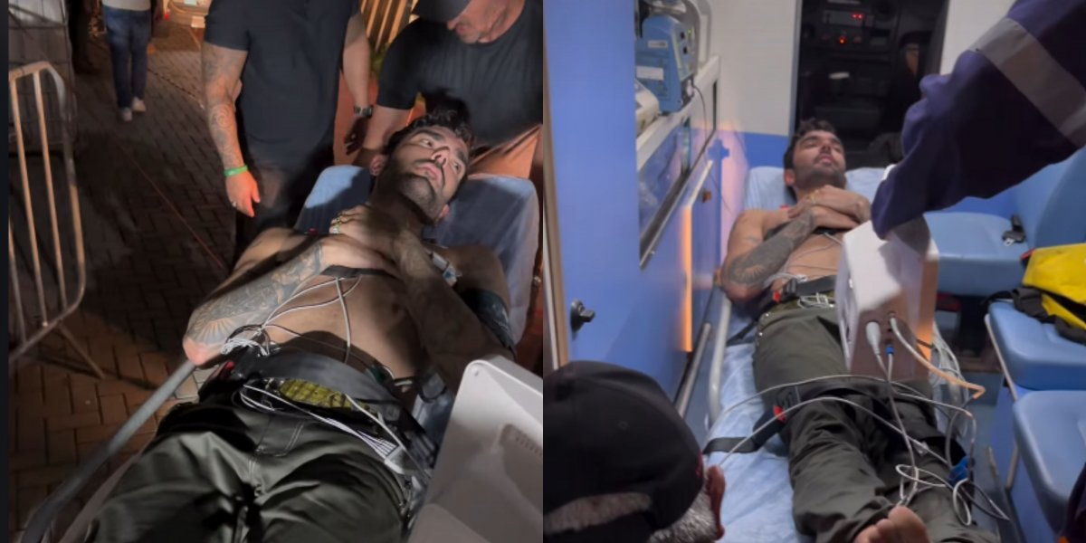 Luan Pereira sofre arritmia cardíaca durante show e precisa ser levado a hospital
