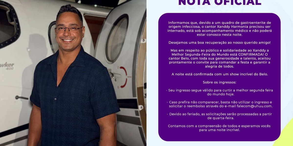 Xanddy Harmonia é internado em hospital de Salvador após problema de saúde