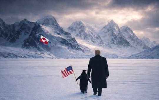 Estados Unidos viram alvo de piadas após post com Trump ao lado de um pinguim na Groenlândia; entenda