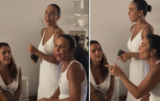 Ao lado de outras artistas, Ivete canta "Vampirinha" na casa de Caetano Veloso, em Salvador