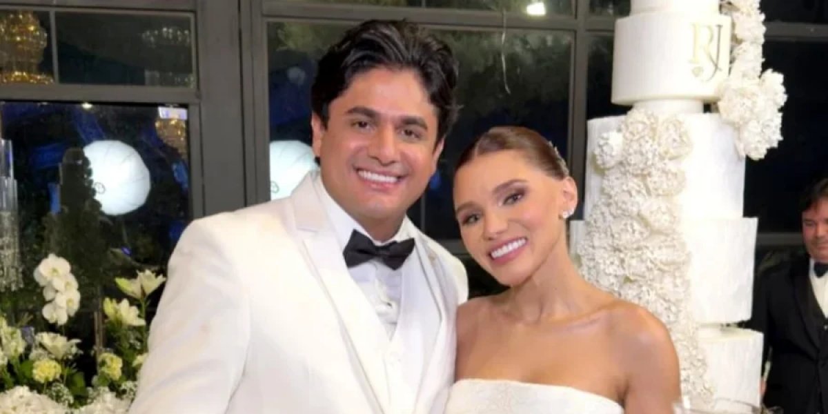 João Lima ao lado da sua esposa, a influenciadora Raphaella Brilhante