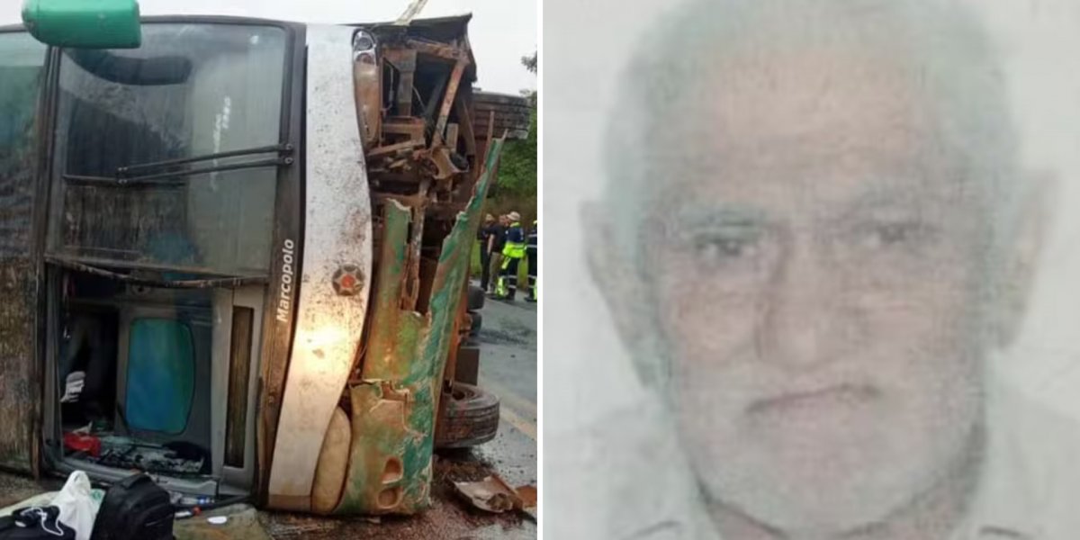 Acidente com ônibus interestadual deixa um idoso morto e 11 feridos na Bahia