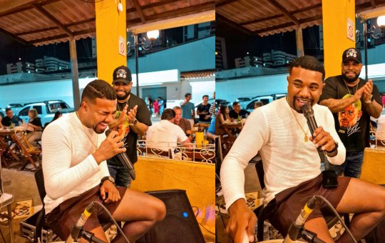 Davi Brito solta a voz em roda de samba e surpreende internautas