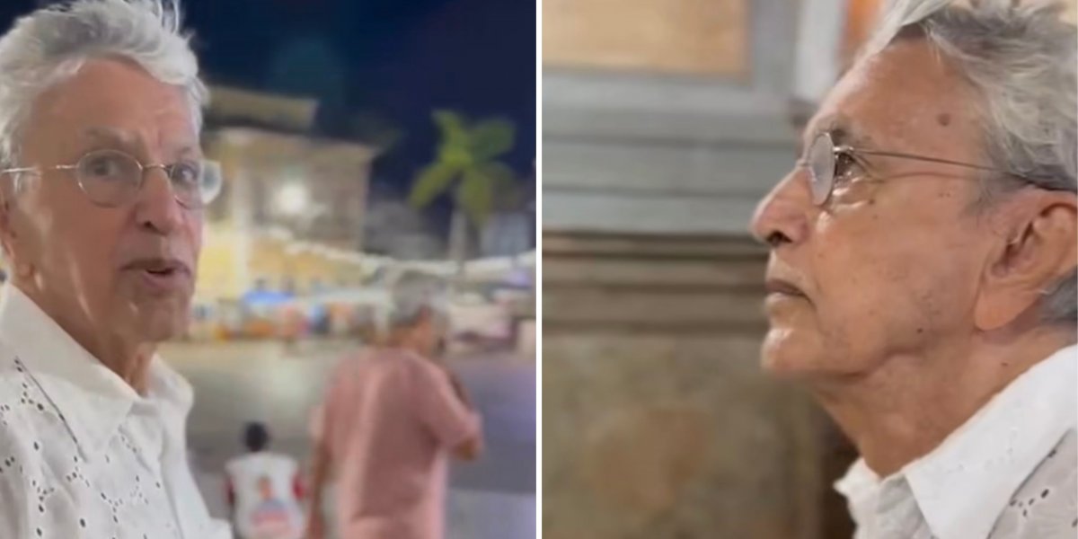 De folga na Bahia, Caetano Veloso faz visita à sua cidade natal