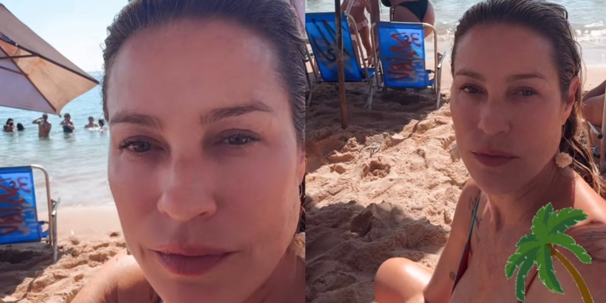 Luana Piovani curte férias na praia do Porto da Barra, em Salvador