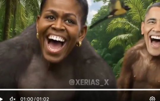 Trump compartilha vídeo com conteúdo racista contra Barack e Michelle Obama e é criticado