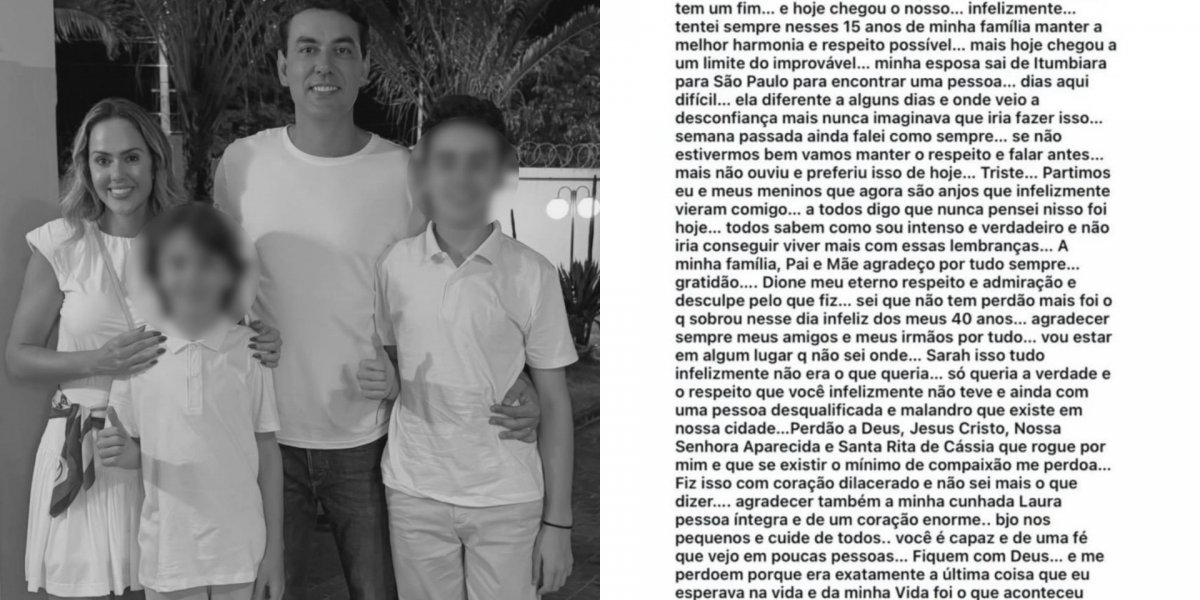 Secretário deixa carta antes de crime familiar e menciona suposta traição da esposa