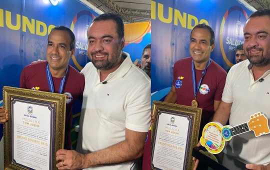 Prefeito Bruno Reis recebe Medalha Tom Jobim do governador do Rio de Janeiro, Cláudio Castro