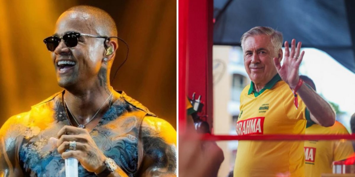 Leo Santana e Carlo Ancelotti