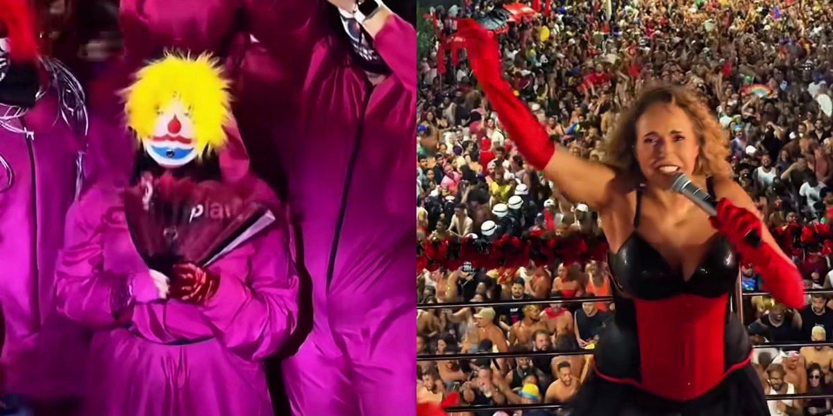 Daniela Mercury abre desfile fantasiada no meio da pipoca e surpreende foliões no Carnaval de Salvador