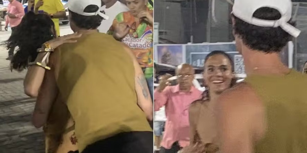 Shawn Mendes ajuda Bruna Marquezine a atravessar grade no Carnaval e cena repercute nas redes