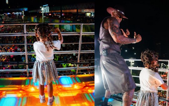 Liz, filha de Léo Santana, encanta público ao dançar no trio do pai