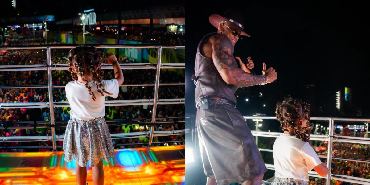 Liz, filha de Léo Santana, encanta público ao dançar no trio do pai