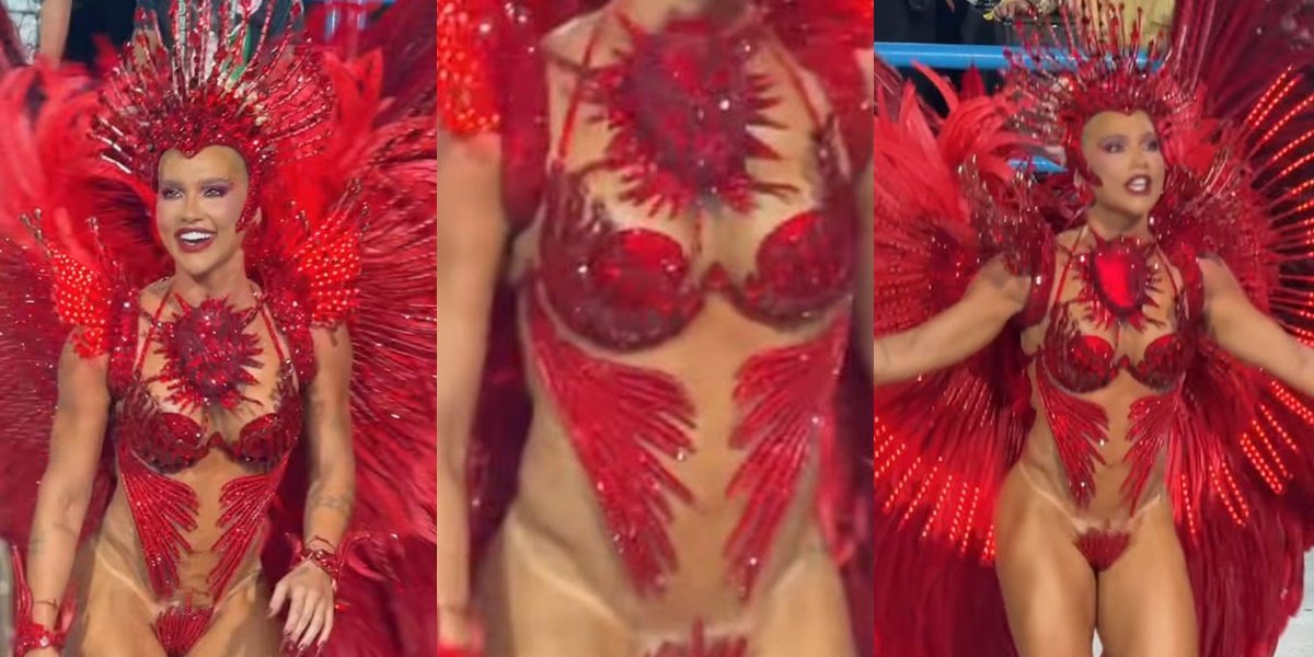 Virginia enfrenta imprevisto com fantasia durante desfile da Grande Rio na Sapucaí