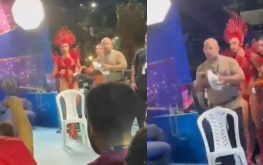 Virginia se assusta ao presenciar confusão após desfile da Grande Rio na Sapucaí