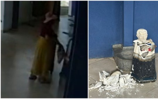 Turista argentina é presa após destruir estátua de Padre Cícero no Ceará