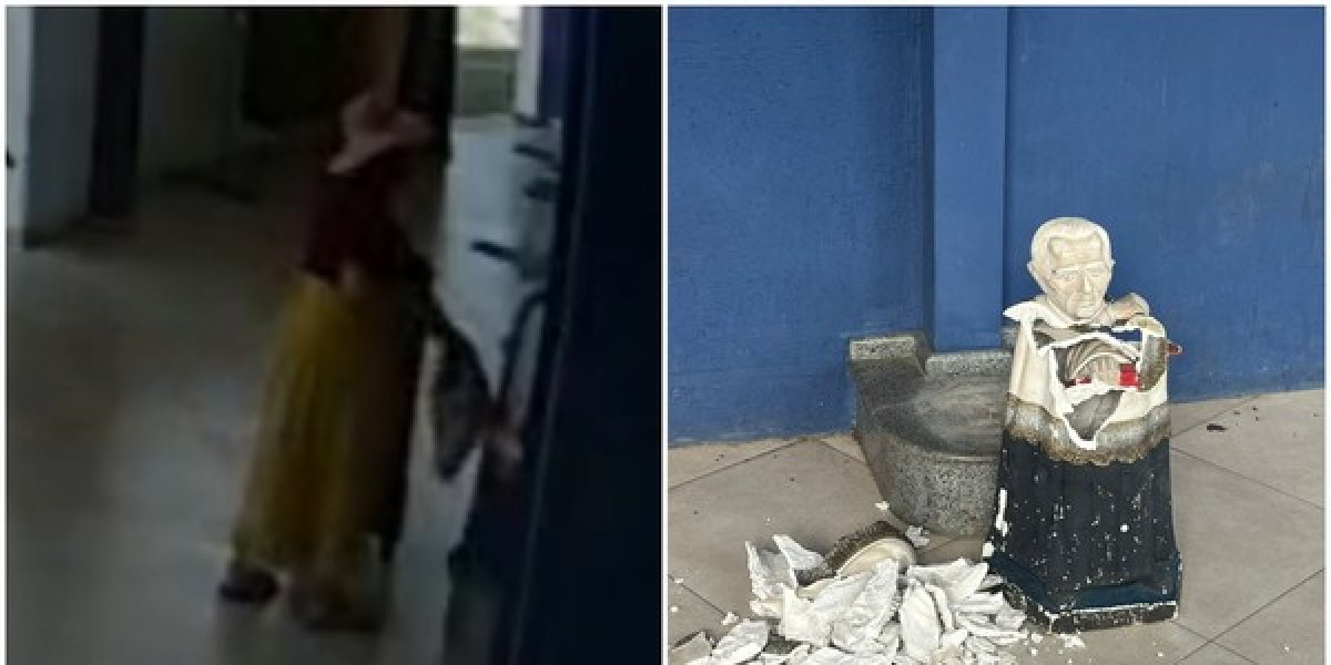 Turista argentina é presa após destruir estátua de Padre Cícero no Ceará