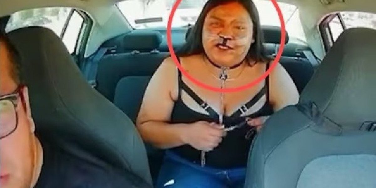 Mulher surpreende motorista de aplicativo ao falar que se identifica como “cachorro”