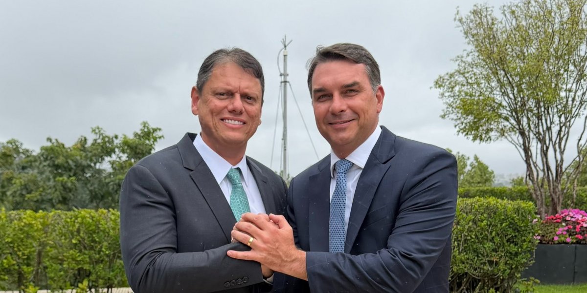 Flávio Bolsonaro anuncia Tarcísio como coordenador de campanha em São Paulo