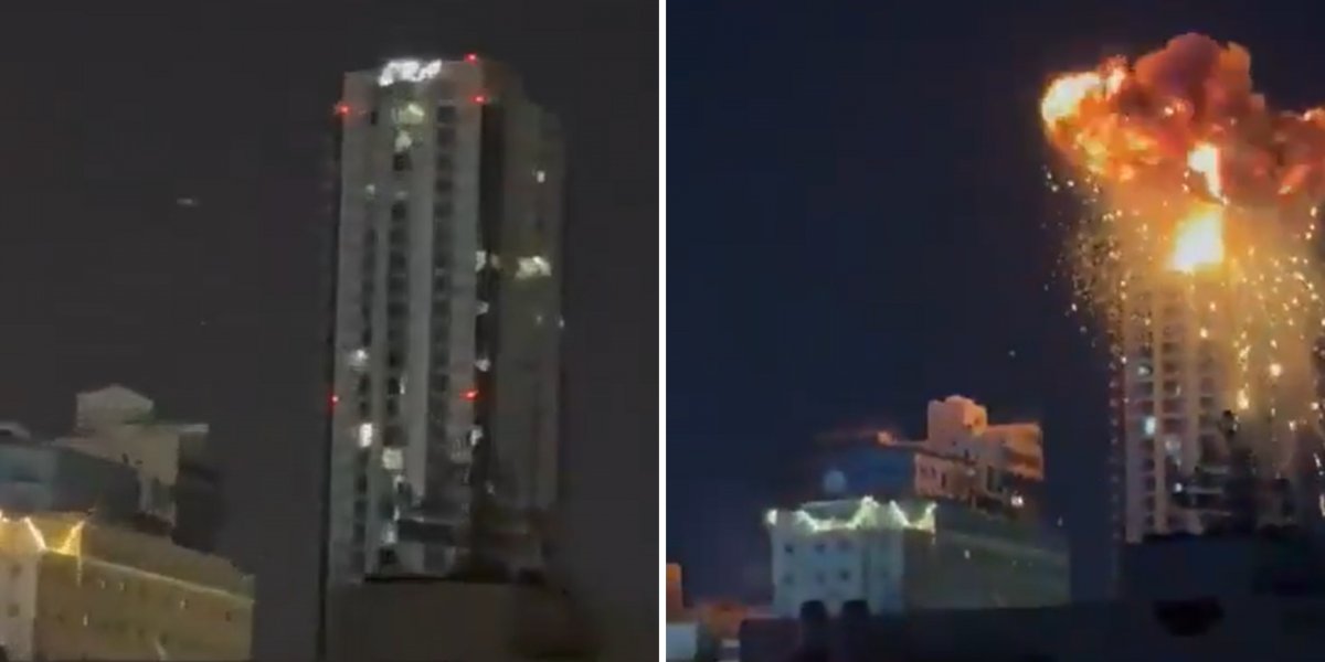 Drone militar atinge prédio residencial no Bahrein e provoca forte explosão