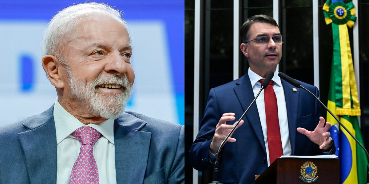Segundo o Datafolha, Lula e Flávio Bolsonaro empatam tecnicamente no segundo turno das eleições presidenciais