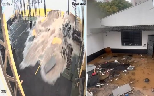 Enxurrada em São Paulo destrói academia de crossfit e imagens impressionam