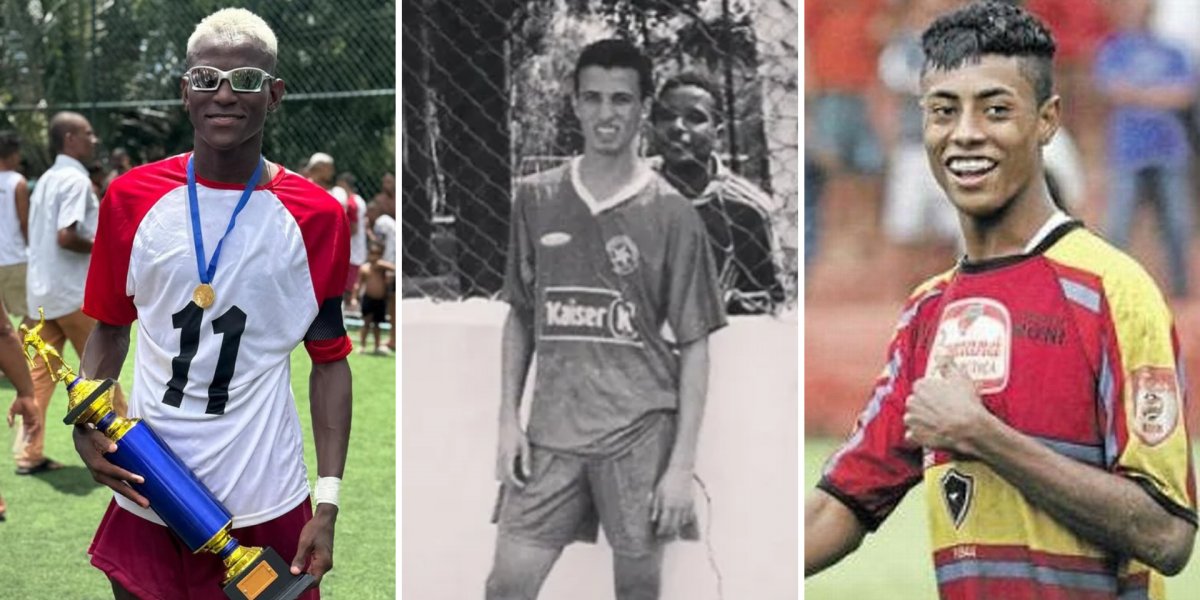 Anderson Pato, Leandro Damião e Bruno Henrique em jogos pela várzea