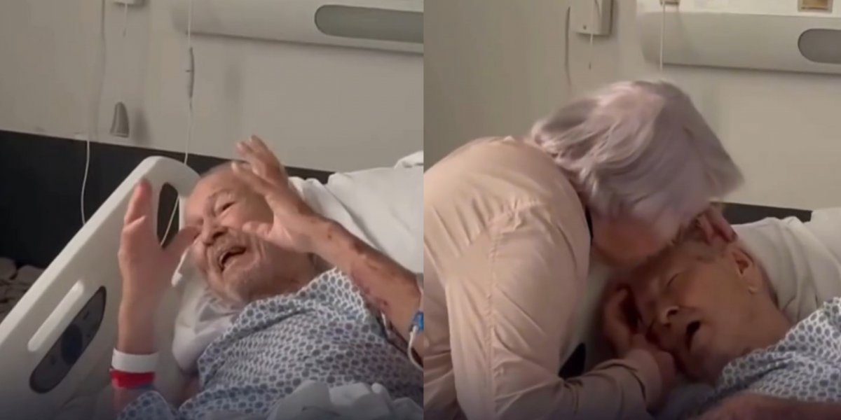 Vídeo emocionante mostra despedida de casal que viveu 68 anos juntos