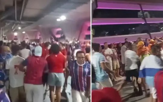 Torcedores se envolvem em briga durante Ba-Vi do Campeonato Brasileiro