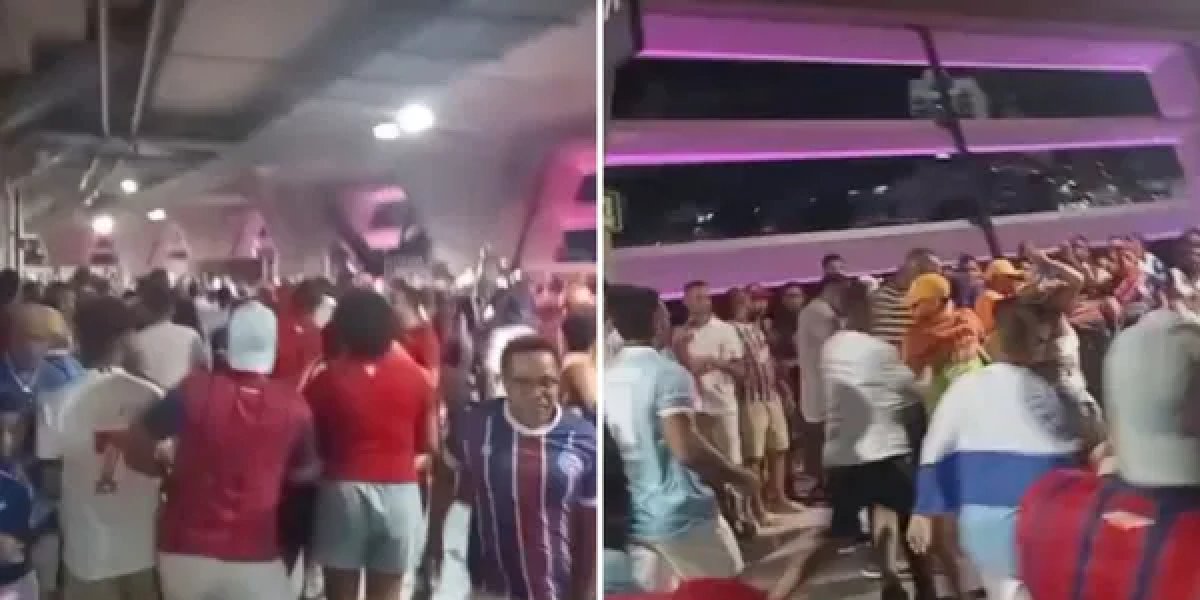 Torcedores se envolvem em briga durante Ba-Vi do Campeonato Brasileiro
