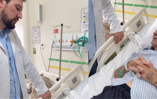 Vovô Anésio recebe alta após cirurgia no fêmur e continuará recuperação em casa