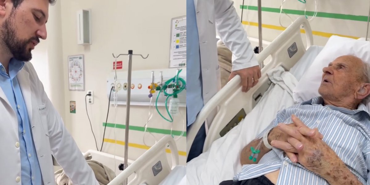 Vovô Anésio recebe alta após cirurgia no fêmur e continuará recuperação em casa
