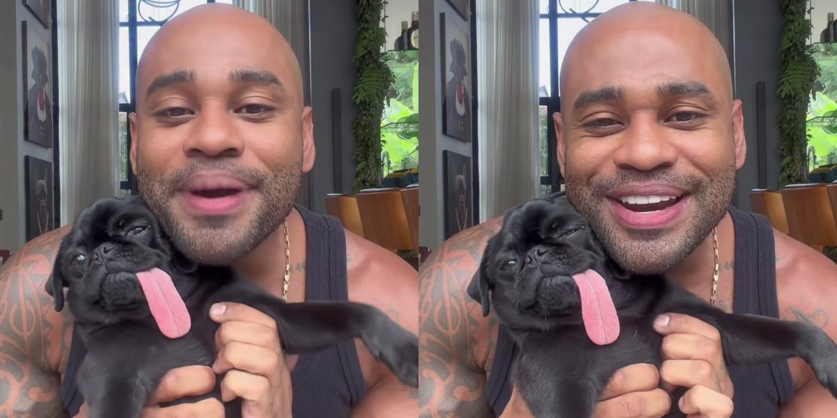 Cezar Black explica por que seu cachorro “Pepeto” vive com a língua para fora e vídeo viraliza