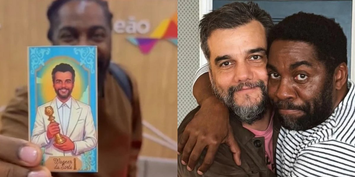 Lázaro Ramos embarca para Los Angeles com amuleto ‘Wagner da sorte’ para apoiar amigo no Oscar