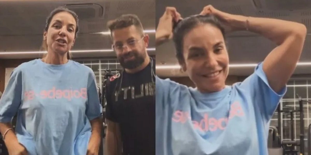 Ivete Sangalo volta aos treinos após cirurgia no rosto e brinca: "Cara de titânio"