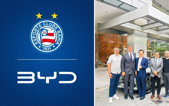 Bahia fecha acordo com BYD e anuncia nova patrocinadora para equipes masculina e feminina