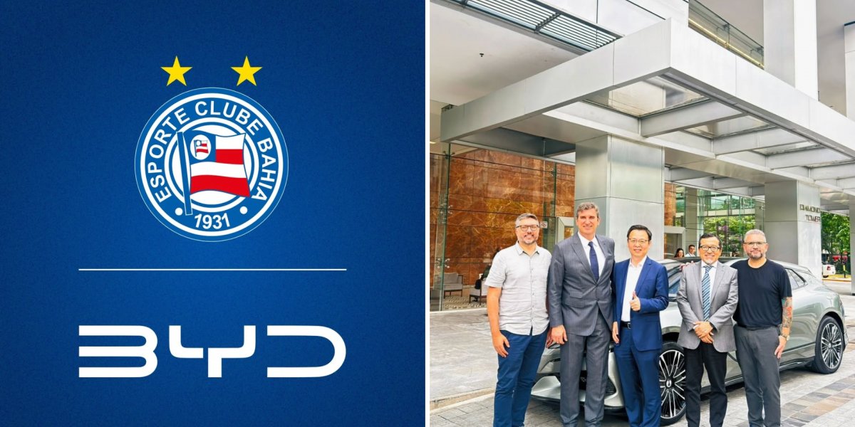 Bahia fecha acordo com BYD e anuncia nova patrocinadora para equipes masculina e feminina