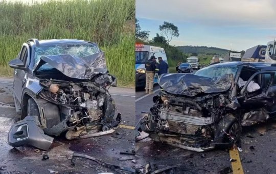 Dois homens morrem em batida na BR-116; filhos de uma das vítimas ficam gravemente feridos