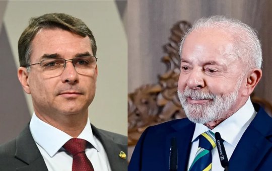 Pesquisa revela empate entre Lula e Flávio Bolsonaro, mas senador levaria no 2º turno